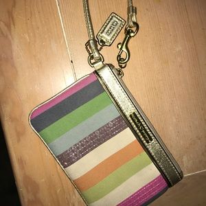 COACH Multicolored wristlet🌈